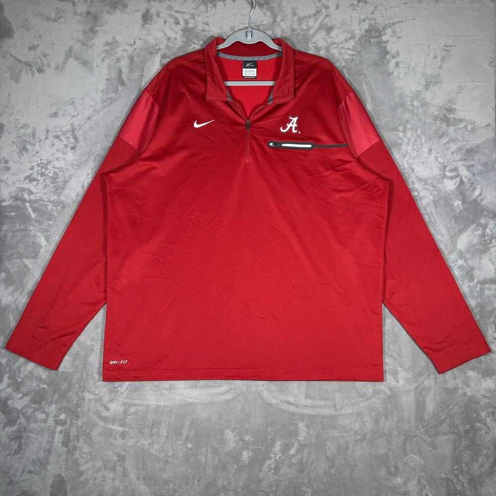 Nike Alabama Crimson Tide Dri-FIT 1/4 Zip Pullover Red XXL